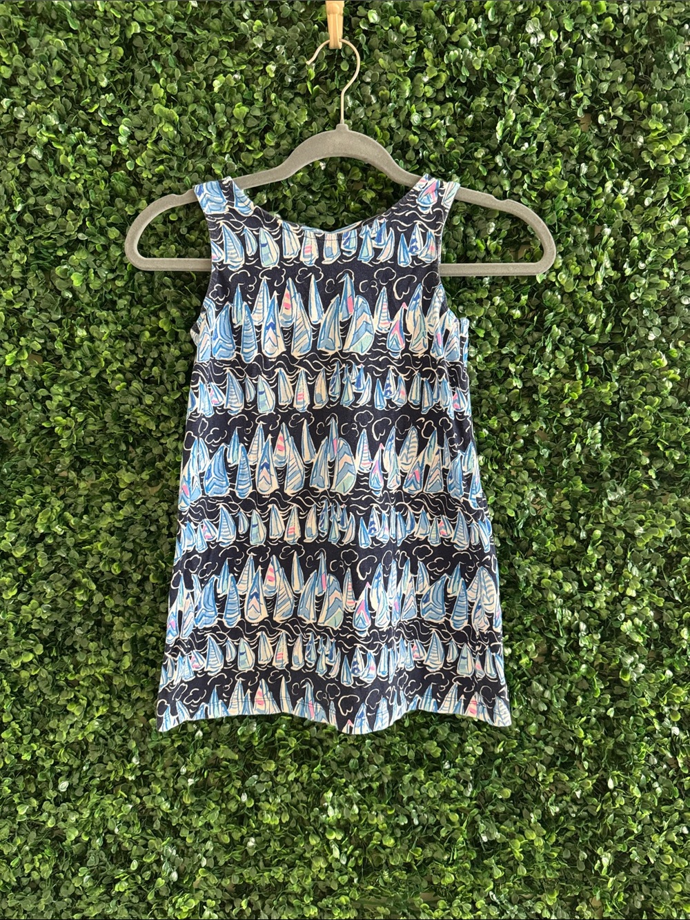 Girls' EUC LILLY PULITZER LOW TIDESAILBOATS ⛵️ SZ 6/7 COTTON DRESS PREPPY SUMMER